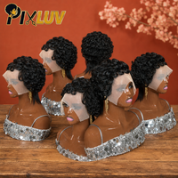 Perruques Courtes Pixie en Cheveux Humains Naturels Vietnamiens, Sans Colle, avec Dentelle HD, Prêtes à Porter pour Femmes