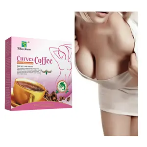 Women breast coffee Natural Herbs Custom brand logo breast enhancer products papaya breast enhancement Instant black coffee