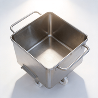 Chariot de transport mobile en acier inoxydable robuste de 200 L pour la viande, les légumes, les collations, les aliments et le traitement laitier avec garantie d'un an