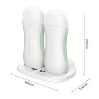 Productos más vendidos Roll on Wax Calentador Depilación Máquina profesional de fusión de cera de doble cartucho con base