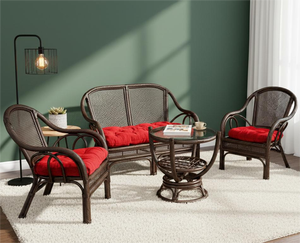 Juego de Muebles Lurdos, Elegante, Moderno, Elegante, Cómodo, Hecho a Mano, de Ratán/Mimbre, Modular, para Sala de Estar, Hogar, Hotel, Villa - Product Image 3