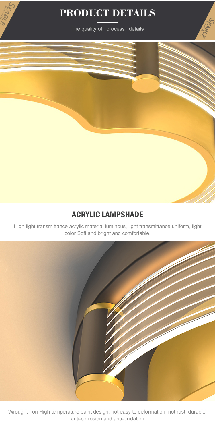 New Listed Decoration Indoor 36W 48W Bedroom Living Room Acrylic Contemporary LED Ceiling Light