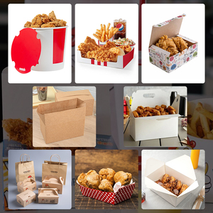 Boîte d'Emballage Personnalisée Printon pour Plats <span class=keywords><strong>à</strong></span> Emporter, Frites, Burgers et Poulet Frit - Product Image 4