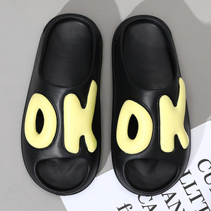 Men's Slides Thick Soled Non Slip <b>Soft</b> Sole One Strap Sandals Outdoor Casual Beach Shoes White Black Gray Khaki - Product Image 4