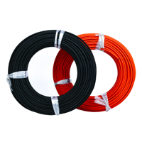 PV1-F 4mm 6mm 10mm 16mm Fils électriques noirs Double noyau de cuivre Batterie Dc Câble solaire