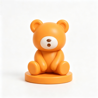Figurine de bureau personnalisable en PVC, ours sans visage orange, inspirée d'Animal Crossing, boîte mystère, 5 cm, jouet décoratif, cadeau mignon