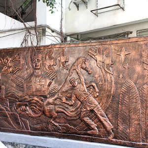 Relief mural en pierre naturelle, design chinois, finition polie, application extérieure, installation sur site - Product Image 2