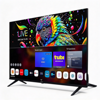 Téléviseur LED intelligent 43 pouces, écran 4K, fréquence de rafraîchissement 120 Hz, PAL, écran large, noir, pour la maison, l'hôtel