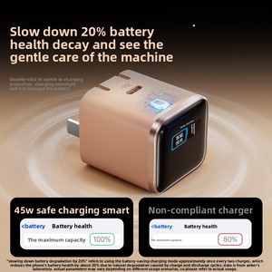 Caricabatterie Smart SafeCharge da 45W Compatibile con Apple <span class=keywords><strong>iPhone</strong></span> 7 <span class=keywords><strong>Pro</strong></span> <span class=keywords><strong>Max</strong></span>, <span class=keywords><strong>1</strong></span> Anno di Garanzia - Product Image 3