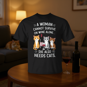 Camiseta para amantes del vino, con diseño de gato, gatito, alcohol y vino. - Product Image 3
