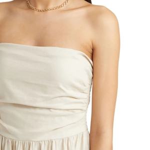 ชุดเดรสแฟชั่นใหม่สำหรับผู้หญิงชุดเดรสลำลองไม่มีสายหนังชุดเดรสปาร์ตี้ยาวหรูหราและการออกแบบสีทึบที่เรียบง่าย - Product Image 4