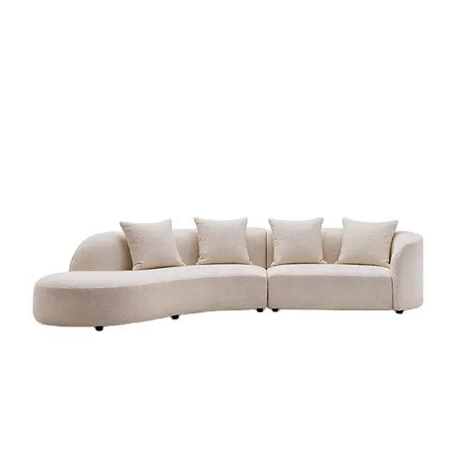2022 Hot Sale Modern Minimalist Luxury Elegant Design Nordic Fabric Living Room Furniture Sectional Corner Sofa Set