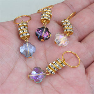 1 حقيبة إكسسوارات شعر معدنية مطلية بالكريستال الصناعي للجنسين، دبوس شعر، عصابة رأس، حلقة شعر مزخرفة للضفائر - Product Image 2