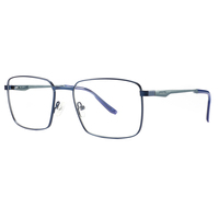 FRROCE Monturas Ópticas de Aluminio y Magnesio de Gran Tamaño para Hombre, Monturas de Gafas Cuadradas de Negocios