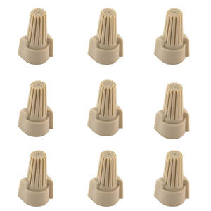 HUASU UL-zertifizierte 100-teilige HP12-Tan-Flügelmutter-Drahtverbinder, aufsteck bare elektrische Klemmen für sichere Verkabelung (AWG 18-12) - Product Image 1