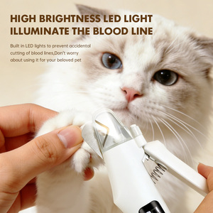 2in1多機能爪切り、LEDライト付き、充電式電池式電動ペットグラインダー兼犬用爪切り - Product Image 4