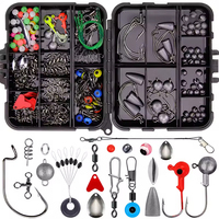 Kit de pêche à la truite SKM 257 pièces, hameçons pour jig, plombs, émerillons, spinners, fils d'acier, ensembles avec émerillon et mousqueton