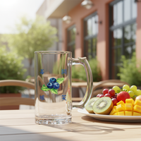 Alp Ocean 470ml glazen mok in Amerikaanse stijl met kleurrijk fruitdesign
