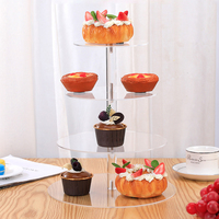 Usine en gros personnalisé multicouche circulaire rotatif acrylique Transparent gâteau présentoir pour cuisine étagère de rangement