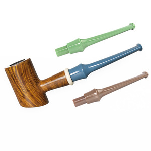 Cazoleta Premium de Madera de Boj Tipo Curvo Clásico para Fumar en Seco, con Filtro de Carbón Activado de 9mm, Boquilla de Acrílico Colorida, Portátil - Product Image 5