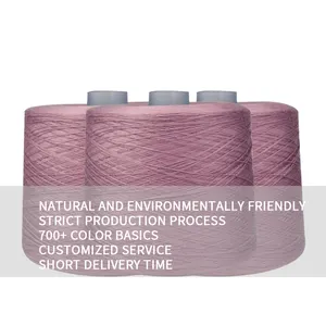 100% Polyester Recycle High Tenacity Knitting Factory Dyed Embroidery Blended Yarn
