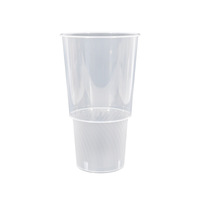 Gobelet à injection épaissi haute transparence 1000 ml, large ouverture, jetable, pour boissons froides, impression personnalisée pour les commerces de boissons