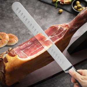 Cuchillo Profesional de Acero Inoxidable 5cr15mov, Ancho y Resistente, de 10 Pulgadas, <span class=keywords><strong>para</strong></span> Filetear Pescado, <span class=keywords><strong>Jamón</strong></span> y Asados, con Borde Granton - Product Image 5