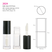 Tubes de gloss à lèvres vides de luxe OMI, étiquette personnalisée, contenants de rouge à lèvres liquide, emballage de gloss à lèvres recyclable, tubes d'huile à lèvres de 6 ml