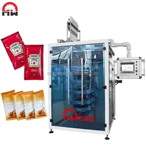 Multi-Lane Vloeibare Verpakkingsmachine Vul Afdichting Voor Honing Salade Saus Ketchup Verpakkingsmachine