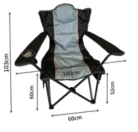 Chaise de jardin pliante moderne, légère, durable, confortable, avec accoudoirs rembourrés en coton Oxford, pour le camping, le barbecue