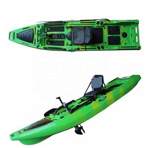 Vicking 12.5英尺单人脚踏板钓鱼皮艇，带电动拖钓马达，坐在lldpe材料电动皮艇的顶部 - Product Image 4