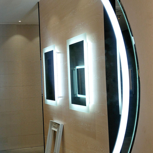 Wholesale Chinese interior decorative oval <span class=keywords><strong>LED</strong></span> wall glass ring light sensor hotel toilet bathroom mirror - Product Image 2