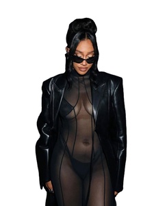 Nouvelle Veste Longue Élégante en Similicuir PU pour <span class=keywords><strong>Femme</strong></span>, Col Rabattu, Laçage, Grande Taille, Style Urbain - Product Image 2