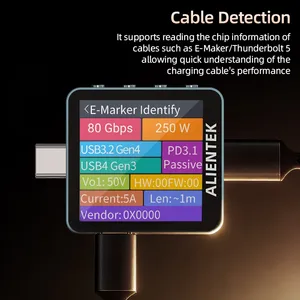 ALIENTEK C2 Probador USB CNC de Metal, Voltímetro Digital PD3.2, Detector de Carga Rápida de Capacidad de Batería, Placa de Circuito - Product Image 6