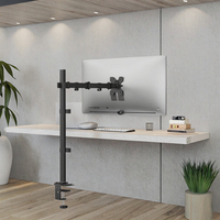 Support de moniteur WALI pour bureau, support de bureau pour ordinateur extra haut, support de bureau pour ordinateur de 32 pouces, 22 lb (M001XL), noir, inclinaison à 90 degrés
