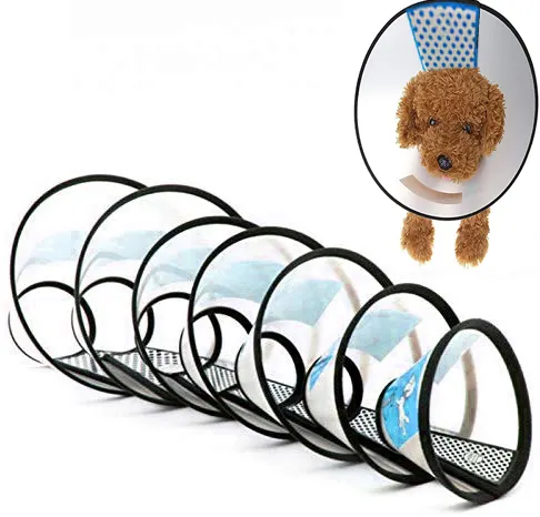 Verstellbares Hunde halsband Kunststoff Beauty Healing Anti-Biss-Mund 8 verschiedene Größen Anpassbares Hunde halsband