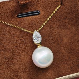 Ювелирные изделия UM: Оптовая продажа позолоченных серебряных кулонов 925 пробы с натуральным пресноводным жемчугом. Унисекс/для мужчин/женщин. Для свадьбы, годовщины, на каждый день. - Product Image 2