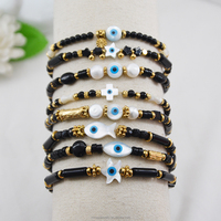 Bracelets de perles faits à la main bricolage à la mode pierre naturelle avec accessoire d'oeil de coquille en acier inoxydable Bracelet pour femme en or 14 carats