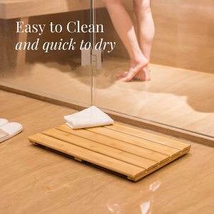 <strong>Bamboo</strong> Bath <strong>Mat</strong> Shower <strong>Mat</strong> Water Proof Bathroom Carpet Non-Slip <strong>Floor</strong> <strong>Mat</strong> for Indoor &amp; Outdoor - Product Image 2