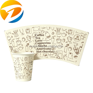 Vaso de Papel Ecológico de <span class=keywords><strong>Pared</strong></span> Simple Más Vendido, Recubierto de PE de Grado Alimenticio con Logotipo Personalizado para Vino y Bebidas - Product Image 1