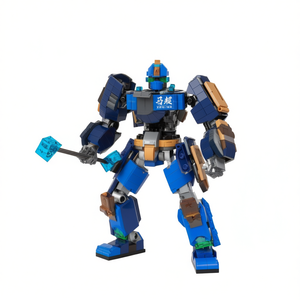 Set di Blocchi da Costruzione Stile Lego per Bambini 8-13 Anni, Giocattolo di Costruzione in Plastica con Colori Blu e Arancione, Design Unisex - Product Image 1