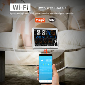 스마트 홈 날씨 역 컬러 스크린 기압계 습도계 높은 AccuracyTuya 와이파이 무선 날씨 역 - Product Image 4