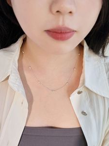 สร้อยคอเงินแท้ 925 ชุบโรเดียม ดีไซน์มินิมอล ประดับลูกปัด สำหรับผู้หญิง เครื่องประดับแฟชั่นสวยงาม - Product Image 3