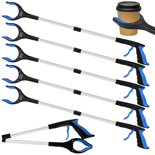 Manufacturer Wholesale 3-Pack Foldable Reacher Grabber Pickup Tool With 360° Rotating Jaw & Magnetic Tip,Grabber Reacher Tool