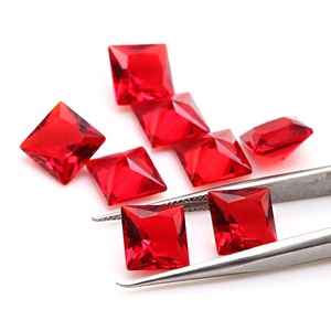 Bán Buôn Tổng Hợp Đá Quý 3X3Mm-8X8Mm Kích Cỡ Khác Nhau Màu Xanh Đỏ Ngọc Lục Bảo Màu Xanh Lá Cây Quảng Trường Cắt Màu Thủy Tinh Đá - Product Image 3