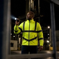 Vêtement de travail extérieur coupe-vent en polaire épaisse, vêtement de sécurité industrielle, vêtement de maintenance routière, sweat-shirt réfléchissant