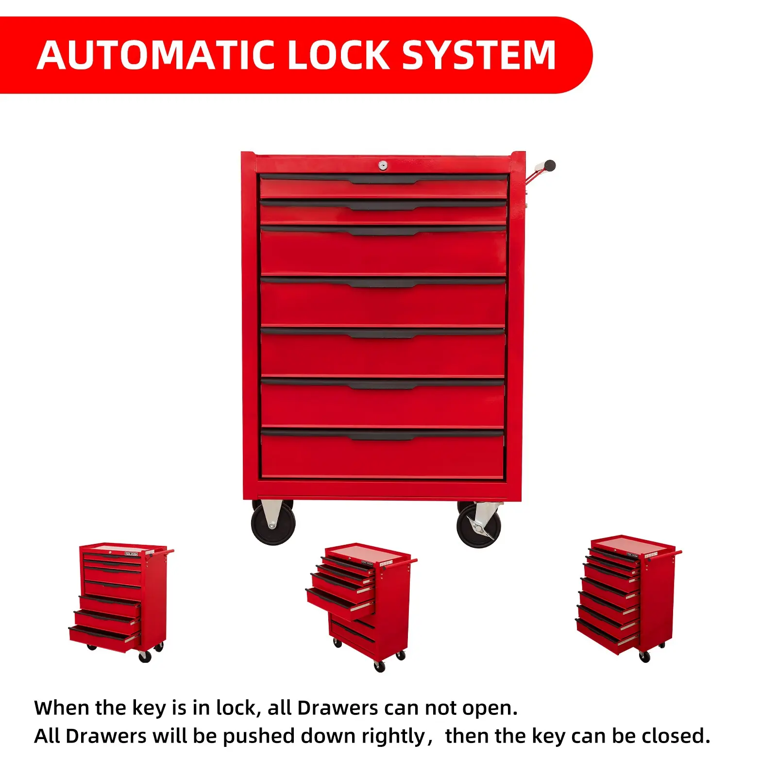 Heavy duty7 Drawers High Quality Customized Multifunctional Professional Garage customized Tool Trolley Universal Wheel