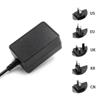 Produk Terlaris 36W 24V 1.5A Colokan US Pengisi Daya Portabel Adaptor Daya Hitam 100-240V Pengisi Daya Cepat Adaptor Pengisi Daya