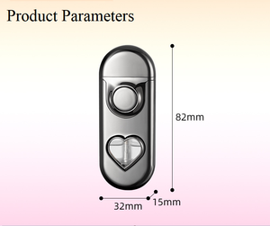 Briquet à flamme bleue coupe-vent gonflable à double feu avec LED en forme de cœur Vente en gros sur mesure - Product Image 5