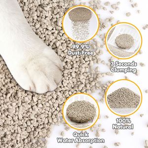 OEM ODM Factory Strong Clumping Low Dust Odor <b>Control</b> High Water Absorption Natural Mineral Crushed Bentonite Cat Litter - Product Image 2